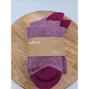 NWT Wellow Premium Compression Socks Size Large Wide Calf